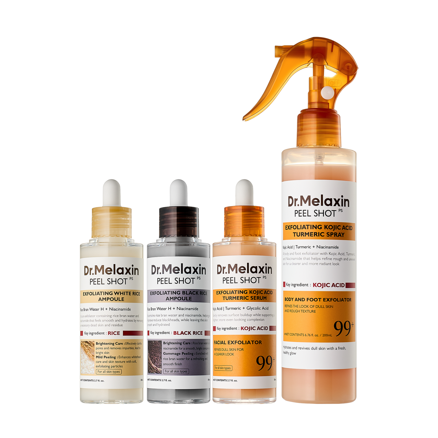 Peel Shot Glow Rice Ampoule Duo & Kojic Acid Turmeric Duo