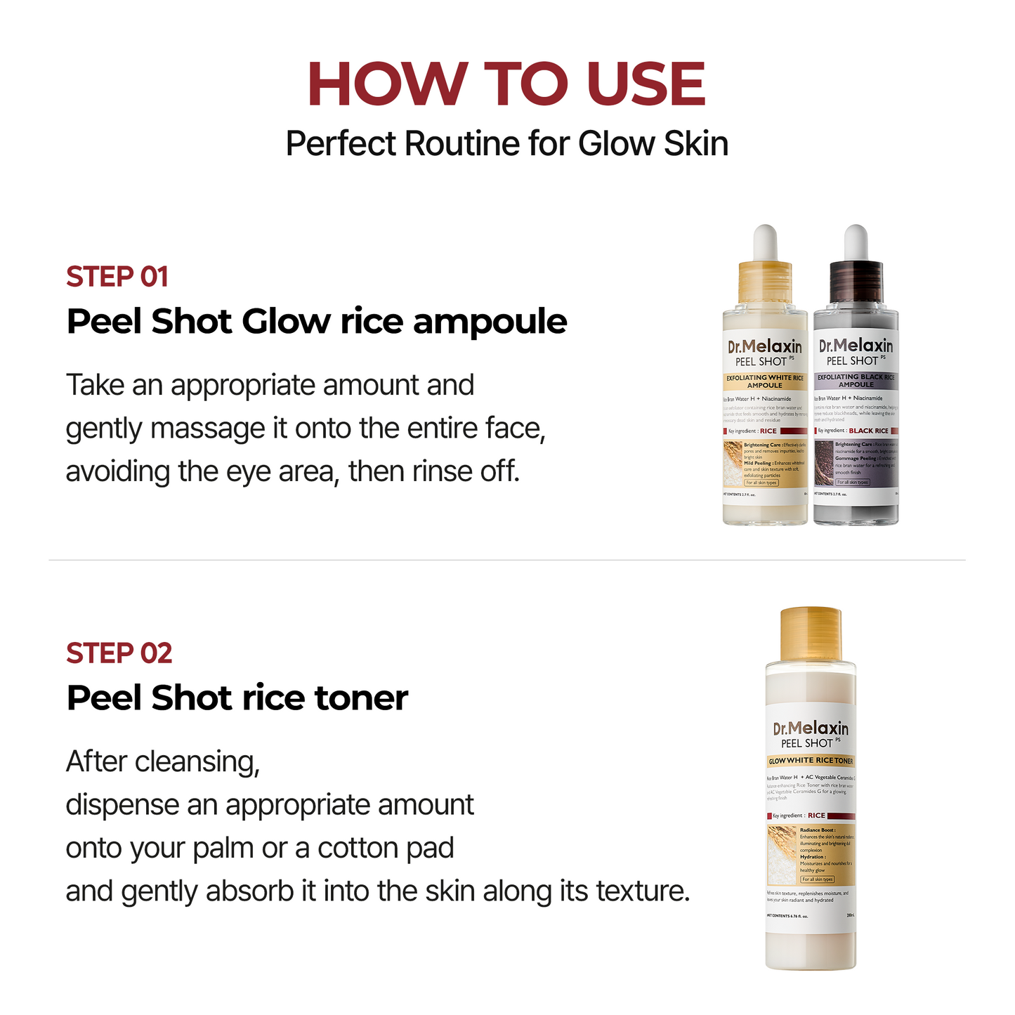 Peel Shot Exfoliating Glow Rice Line